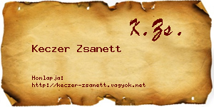 Keczer Zsanett névjegykártya